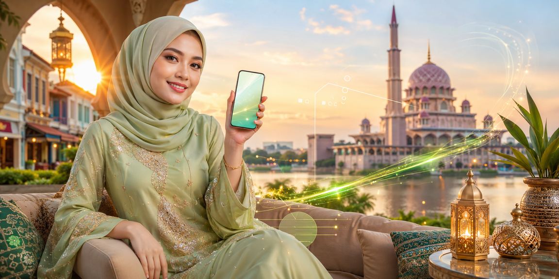Proses deposit sempena Hari Raya di Putrajaya Malaysia melalui platform esp32